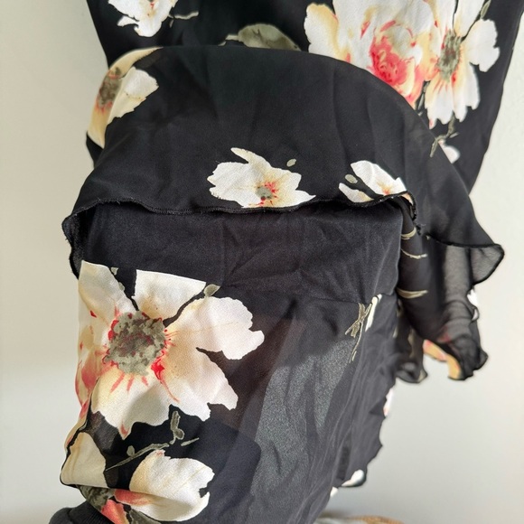 90s Vintage Floral Midi Skirt Size Small Made in the USA - Picture 4 of 10